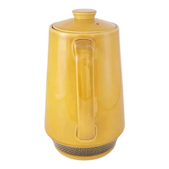 Vintage Harmony House Sears Iron Stone Yellow Gold Coffee Tea Pot with Lid 4267 - Picture 2 of 8